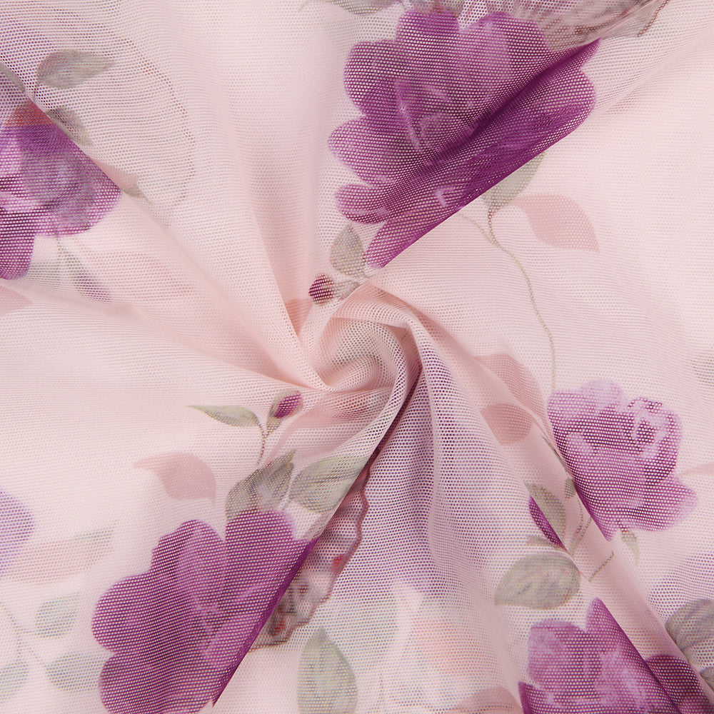 Plus size floral mesh babydoll lingerie set with ruffle details, image 14