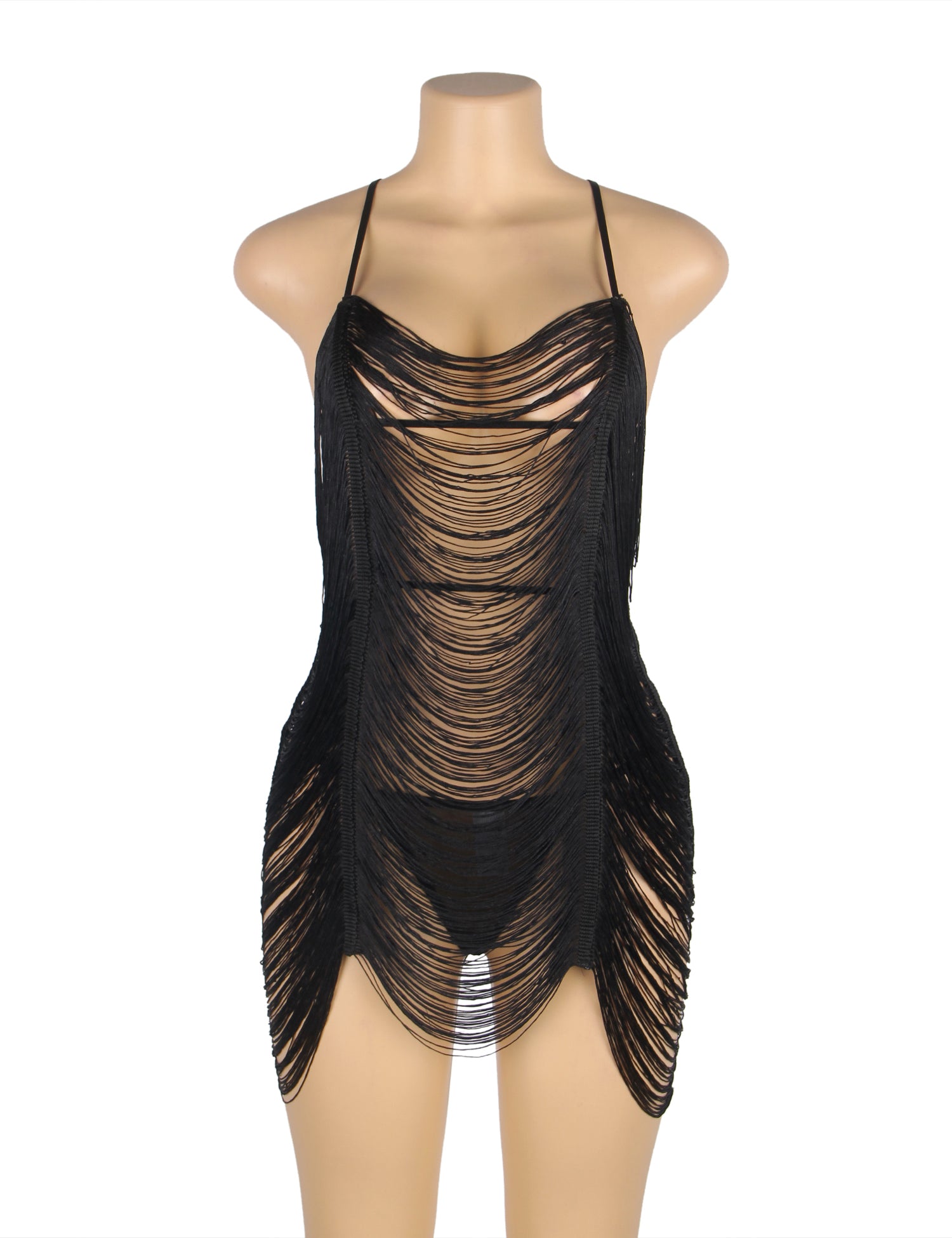 Tassel Cutout Babydoll Set | Love It Curvy Secondary image