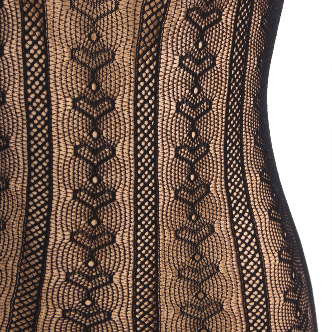 Plus Size Heart Mesh Bow Bodystocking Two-Piece Set - Love It Curvy