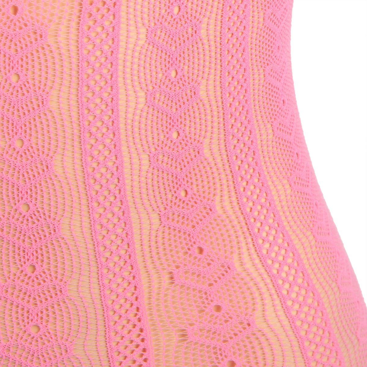 Plus Size Heart Mesh Bow Bodystocking Two-Piece Set - Love It Curvy
