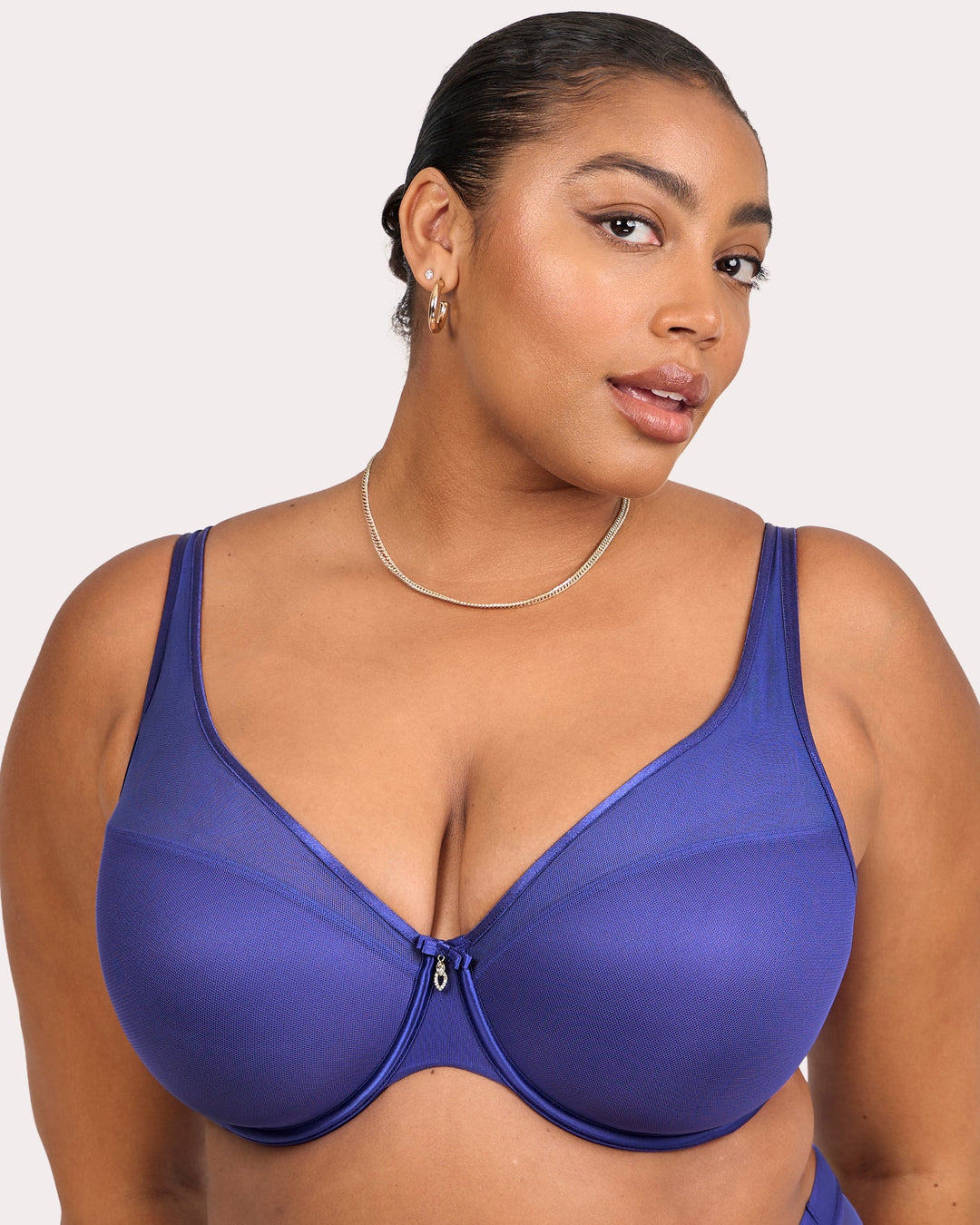 Sheer Mesh Plunge T-Shirt Bra - Fashion Colors | Love It Curvy