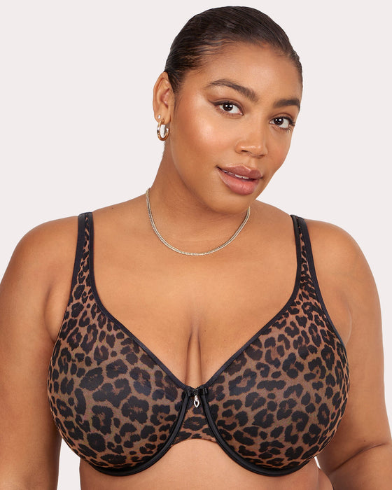 Sheer Mesh Plunge T-Shirt Bra - Seasonal & Prints  | Love It Curvy
