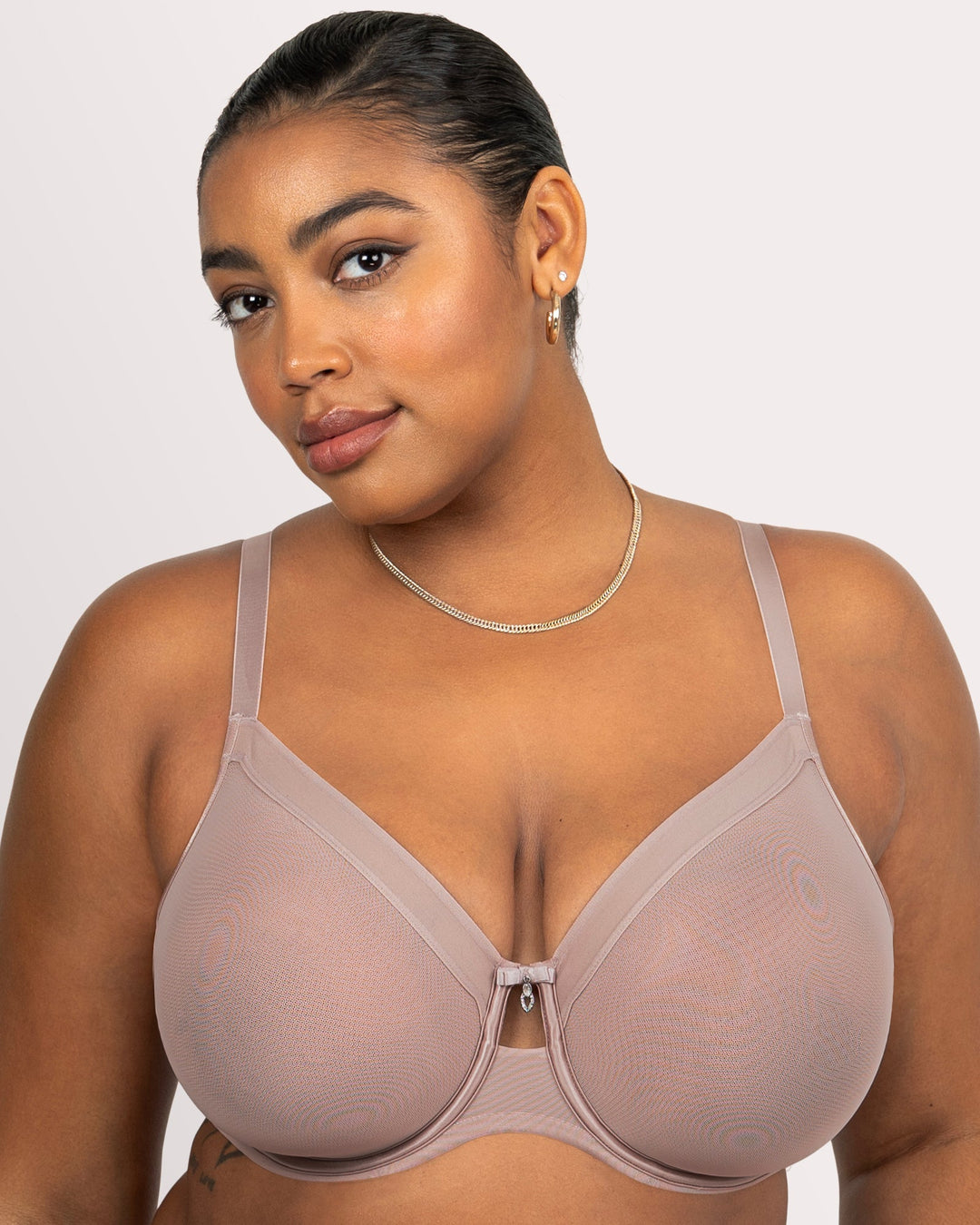 Sheer Mesh Full Coverage Unlined Underwire Bra | Love It Curvy