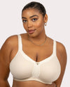 Curvy Couture Cotton Luxe Unlined Wireless Bra in Natural