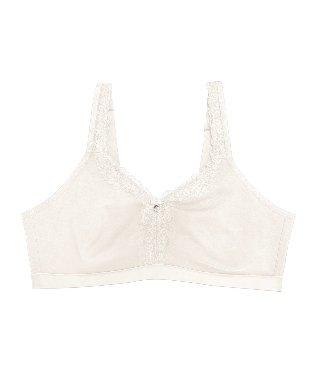 Curvy Couture Cotton Luxe Unlined Wireless Bra in Natural