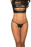 Naughty Faux Leather G-String by Mapale at Love It Curvy