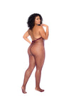 Vino Noir Floral Fishnet Bodystocking Plus by Mapale at Love It Curvy