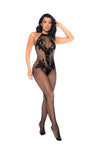 Vino Noir Floral Fishnet Bodystocking by Mapale at Love It Curvy