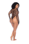 Essential Fishnet Long Sleeve Bodysuit Plus by Mapale at Love It Curvy