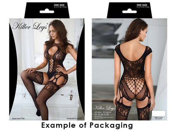 Open Work Fishnet Crotchless Bodystocking - Love it Curvy