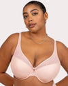 Sheer Mesh Plunge T-Shirt Bra - Fashion Colors | Love It Curvy