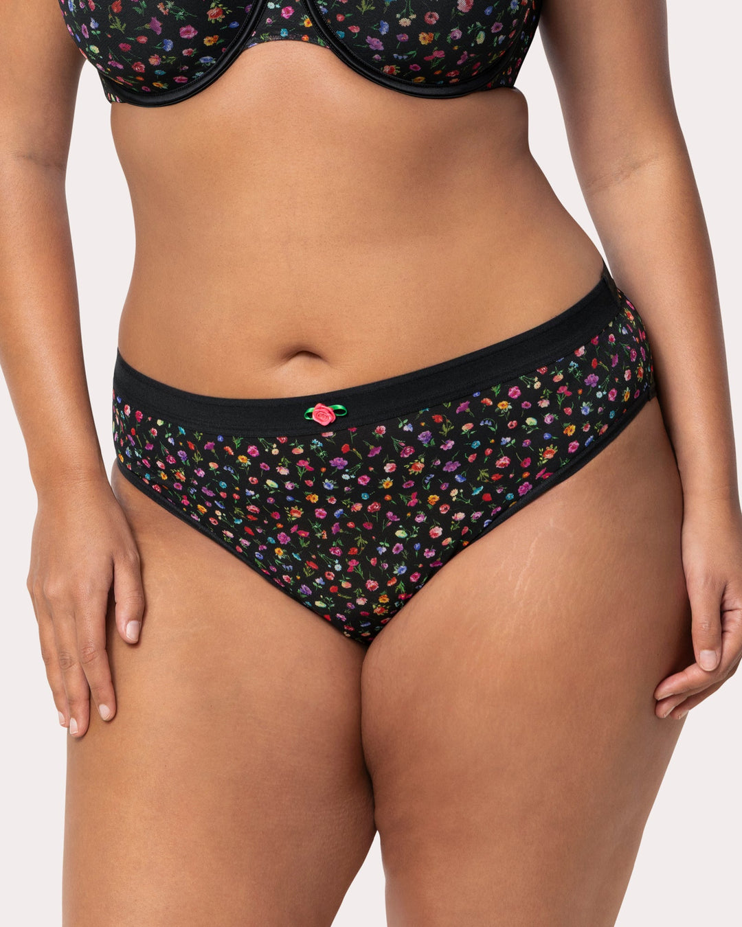 Sheer Mesh High Cut Brief Panty - Meadow Dream