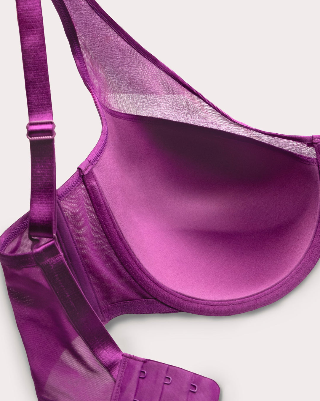Sheer Mesh Plunge T-Shirt Bra - Fashion Colors | Love It Curvy
