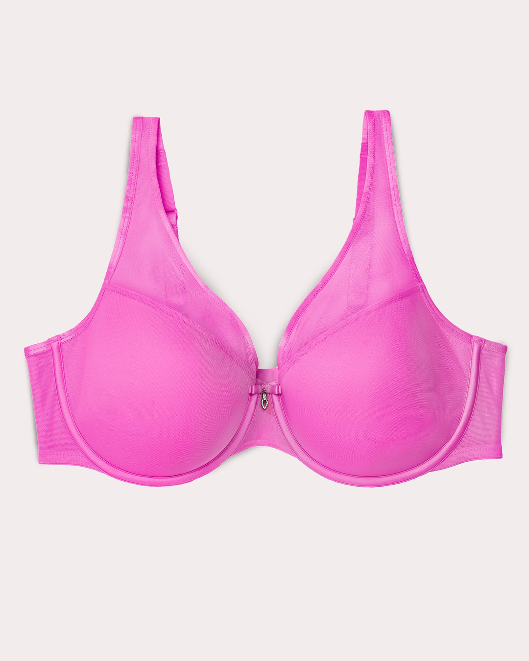 Sheer Mesh Plunge T-Shirt Bra - Fashion Colors | Love It Curvy