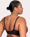 Curvy Couture Sheer Mesh Full Coverage Unlined Underwire Bra in Designer Leopard