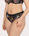 Sheer Mesh High Cut Brief Panty - Still Life Floral