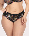 Floral-patterned underwear on a plain background
