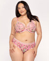 Sheer Mesh High Cut Brief Panty - In Full Bloom Pink