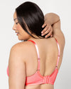 Curvy Couture Sheer Mesh Full Coverage Unlined Underwire Bra in Sunset Glow