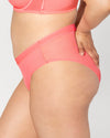 Sheer Mesh High Cut Brief Panty - Sunset Glow