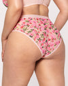 Sheer Mesh High Cut Brief Panty - In Full Bloom Pink