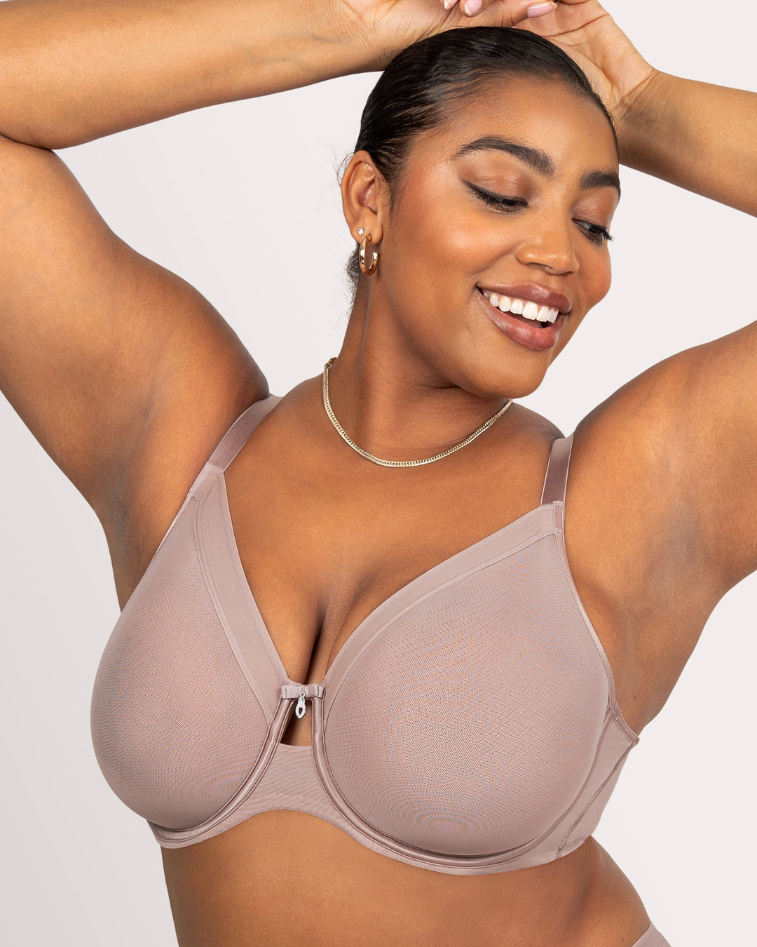 Sheer Mesh Full Coverage Unlined Underwire Bra | Love It Curvy