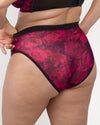 Sheer Mesh High Cut Brief Panty - Dramatic Roses