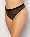 Sheer Mesh High Cut Thong - Designer Leopard