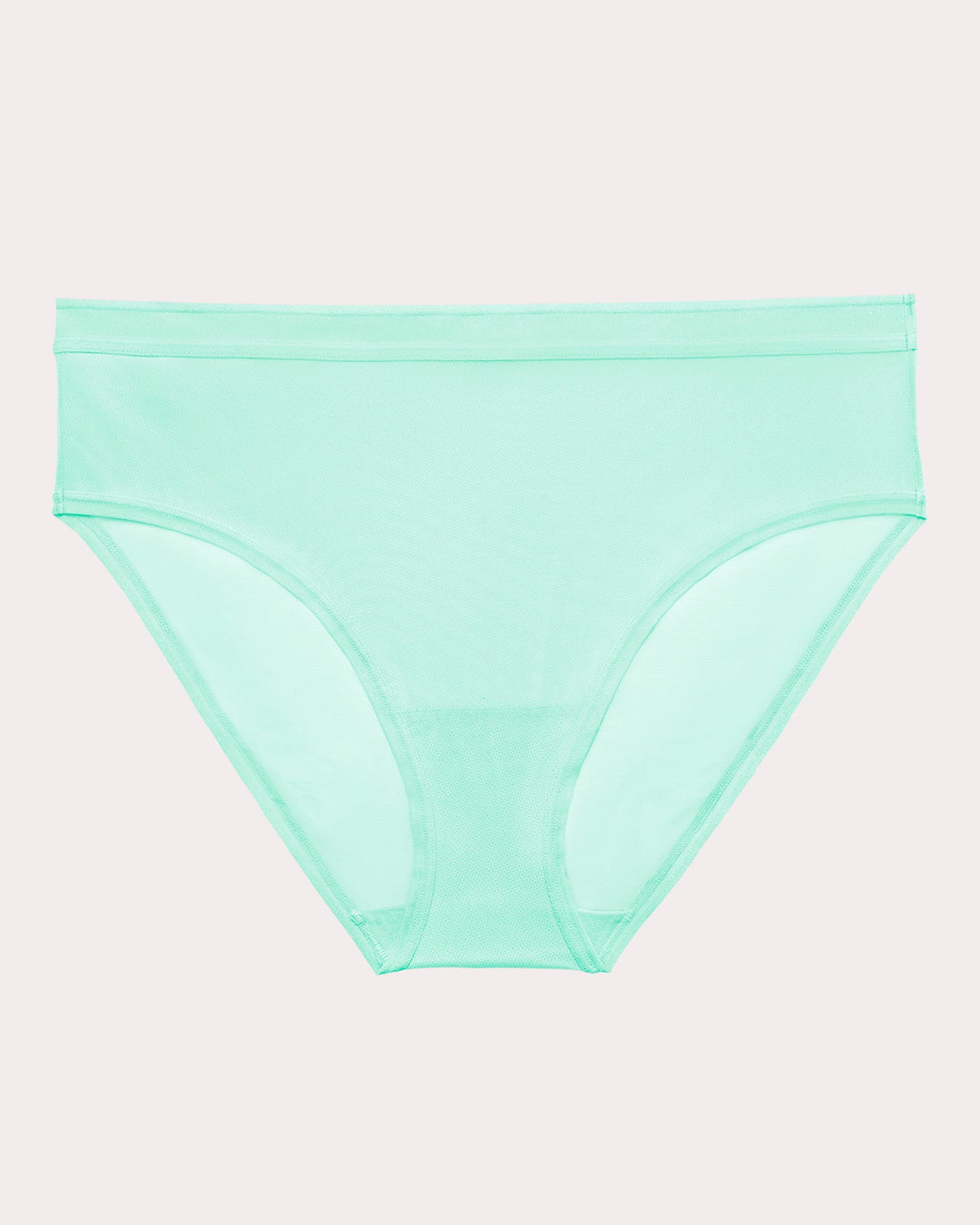 Sheer Mesh High Cut Brief Panty - Mint Chip