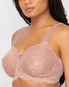 Curvy Couture Luxe Lace Wireless Bra in Ballet Fever