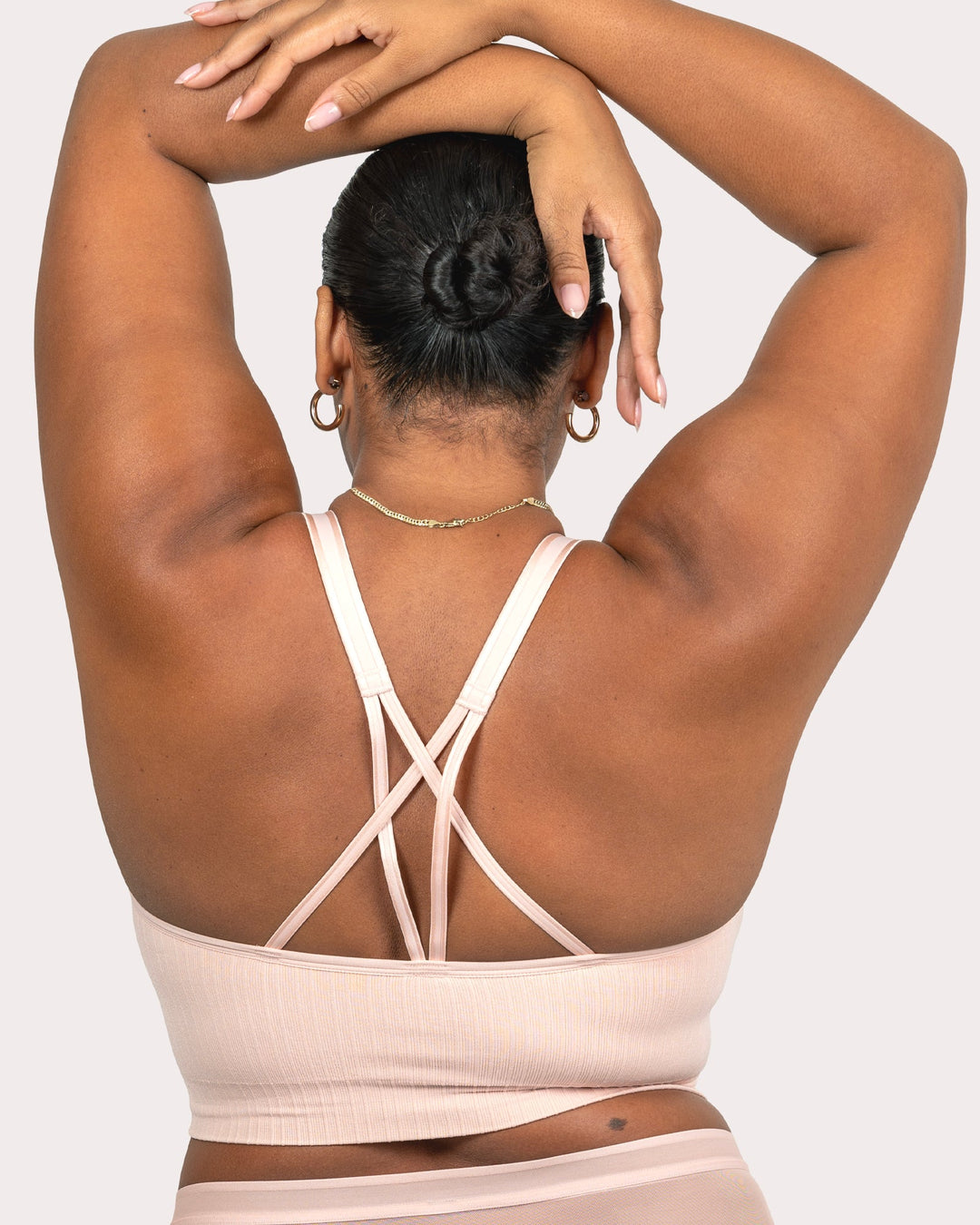 Curvy Couture Smooth Seamless Comfort Wireless Longline Bra in Blushing Rose