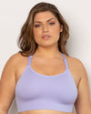 Curvy Couture Smooth Seamless Comfort Wireless Longline Bra in Lavender Mist