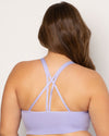 Curvy Couture Smooth Seamless Comfort Wireless Longline Bra in Lavender Mist