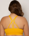 Curvy Couture Smooth Seamless Comfort Wireless Longline Bra in Saffron