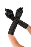 Satin Rhinestone Opera Gloves by Mapale at Love It Curvy