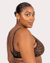 Curvy Couture Sheer Mesh Wireless Bralette in Designer Leopard