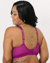 Curvy Couture Sheer Mesh Wireless Bralette in Cosmo Pink