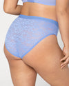 No-Show Lace High Cut Brief - Denim Blue