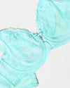 Curvy Couture Sheer Whisper Full Coverage Unlined Underwire Bra in Aruba Blue