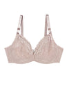 Curvy Couture Sheer Whisper Full Coverage Unlined Underwire Bra in Bark