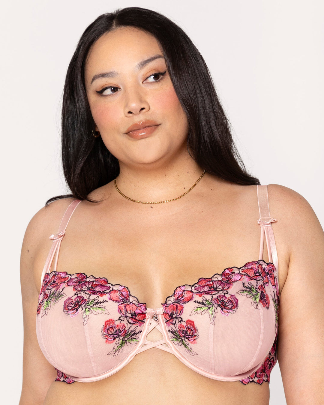 Embroidery Unlined Full Coverage Balconette Bra | Love It Curvy