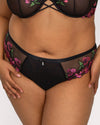 Embroidered Strappy Back Brief Panty | Love It Curvy