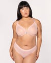 Sheer Mesh Front Close Racerback Unlined Bra | Love It Curvy