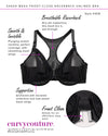 Sheer Mesh Front Close Racerback Unlined Bra | Love It Curvy