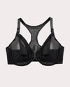 Sheer Mesh Front Close Racerback Unlined Bra | Love It Curvy