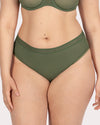 Sheer Mesh High Cut Brief Panty - Bronze Green