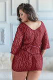 Leopard Lace Robe with G-string