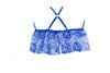 Madelyn Open-Cup Lace Babydoll and Panty in Blue, back view