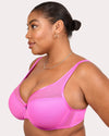 Sheer Mesh Plunge T-Shirt Bra - Fashion Colors | Love It Curvy