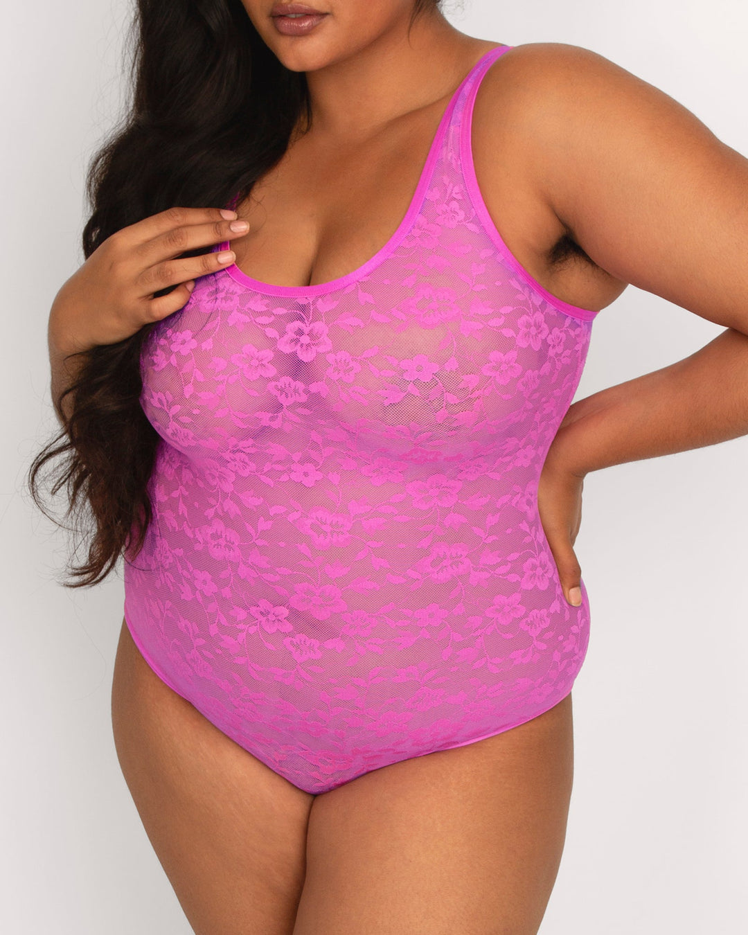 No-Show Lace Bodysuit - Flirt | Love It Curvy